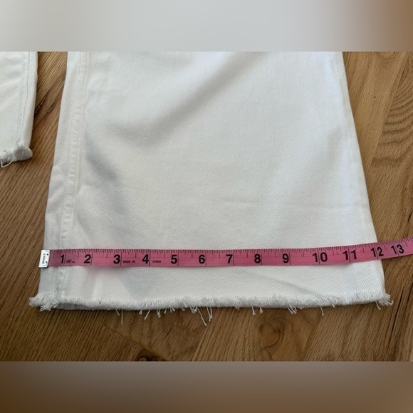 NEW Abercrombie & Fitch High Rise Crop Wide Leg Curve Love Jeans White Size 31 - Picture 10 of 14